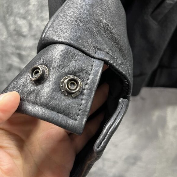 Avis Corporate Lead Program Jacket Mens Medium Black Wool Leather Varsity Bomber - Picture 6 of 16